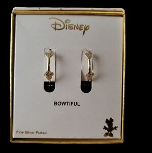 Disney Bowtiful Fine Silver Plated Stud Earrings
